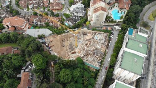 Aerial view with MRT on the right