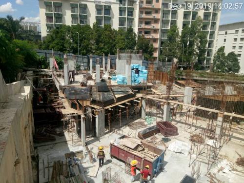 Zone 1 LG1(carpark floor) in progress