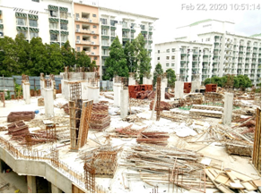 Block B – preparation for ground slab once columns are completed
