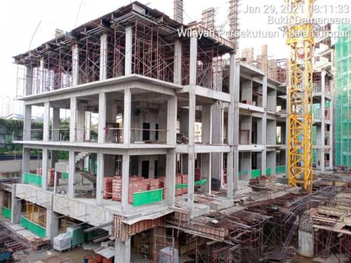 Block A -View from the main entrance.