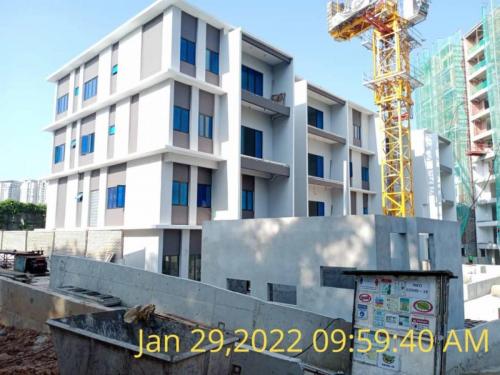 Block A - front elevation.