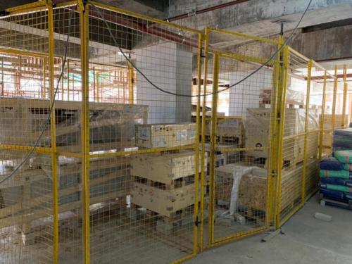 Passenger lifts delivered to site.