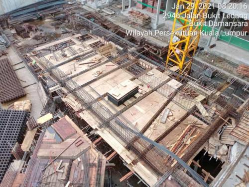 Ground - work in progress for designer court yard and swimming pool. 