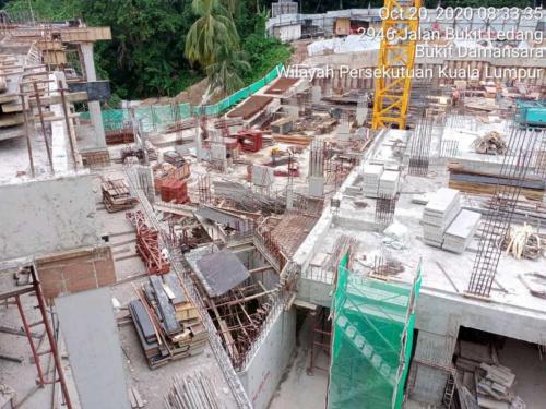 Block A - ground floor slab casted.