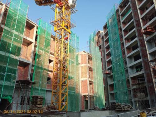 Block A - brickwork completed.