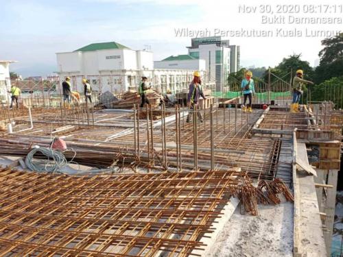 Block B - Level 5 slab reinforcement.