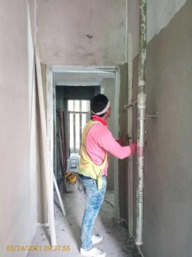 Block B - installation of the fire hose reels piping.