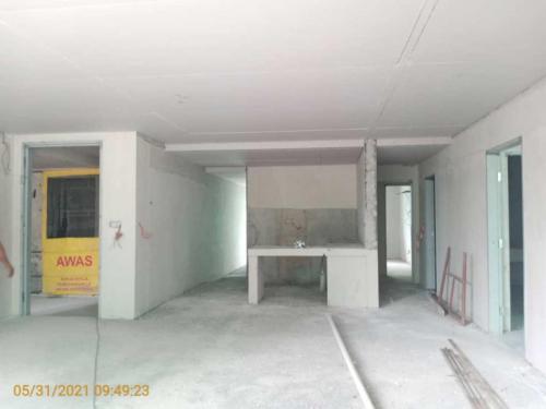 Block B - ground floor unit ready to receive tiling works.