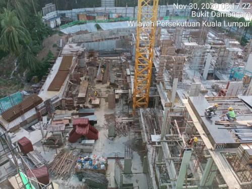 Block B - Level 5 view towards the main entrance.