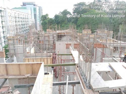 Block B Level 3- rebar works ready for casting.