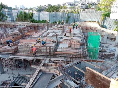 Blk A - formwork laying to the ground floor.