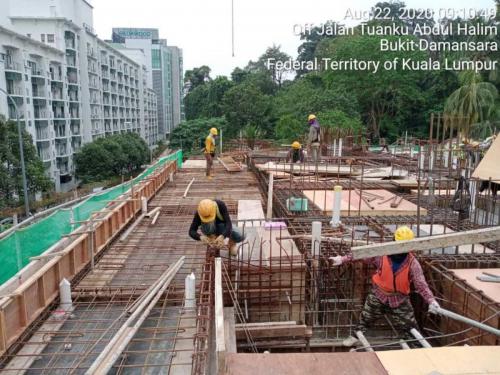 Block B - Ground floor slab & beam work.