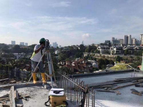 Constant checking of levels for accuracy and verticality.