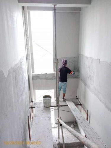 Block A - internal plastering. 