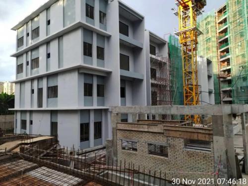 Block A - External painting in progress.