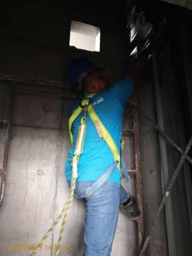 Block A - preparatory works for testing and commissioning of lifts.