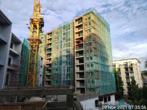 Block B - Plastering in progress.