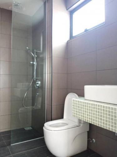 Block A - Bathroom completed with sanitary wares, accessories etc and cleaned up.