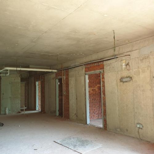 Block B - ground floor - wall and door frame works in progress. 