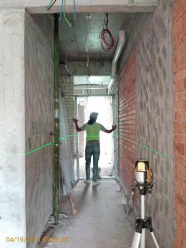 Block B -  door frame installation. 