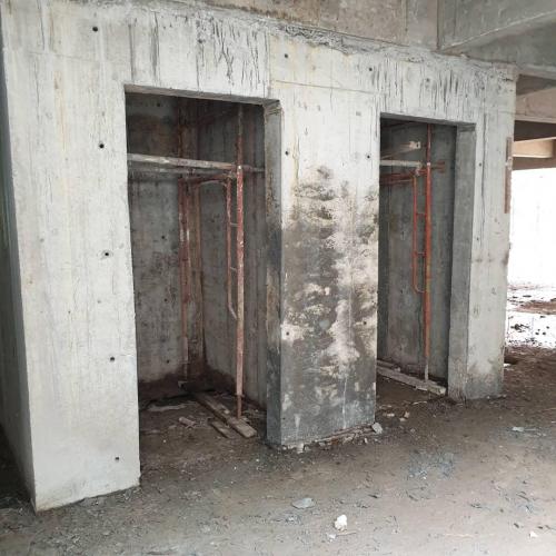 Block A - LG2 lift shafts casted