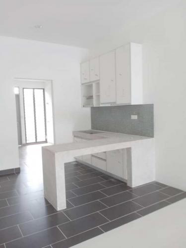 Block B - Kitchen cabinets installation completed.