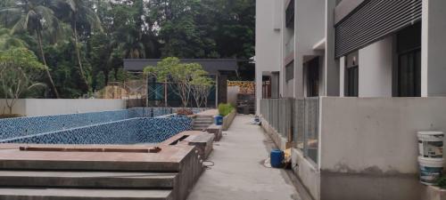 View of pool and courtyard.