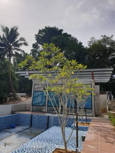 Front view of gym from swimming pool.