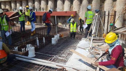LG1 - floor slab rebars installation