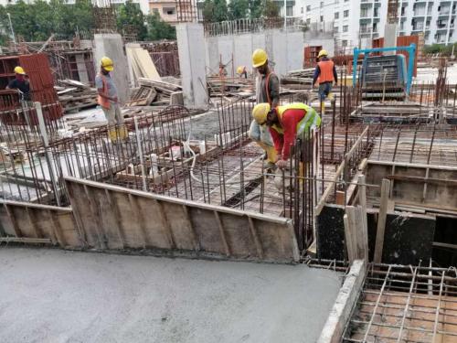 LG1 - concreting of slab in progress